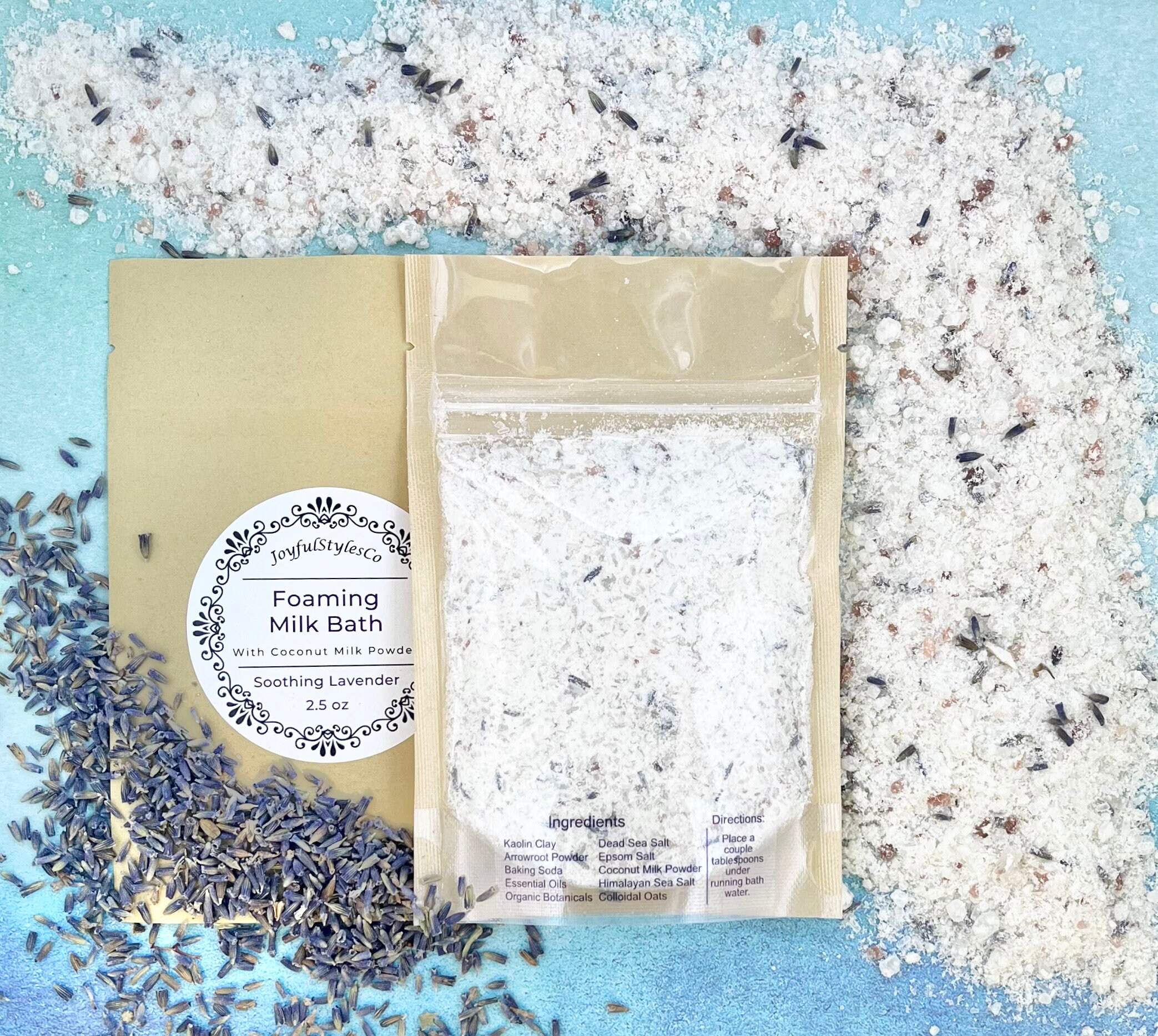 Milk Bath Party Favor Coconut Milk Powder Bath Pouch Milk Bath Soak