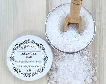 6 oz sale da bagno spa regalo olio essenziale sale spa regalo per lei sale del mar morto ammollo sale da bagno ammollo bagno di sale marino vegano regalo bagno naturale del mar morto