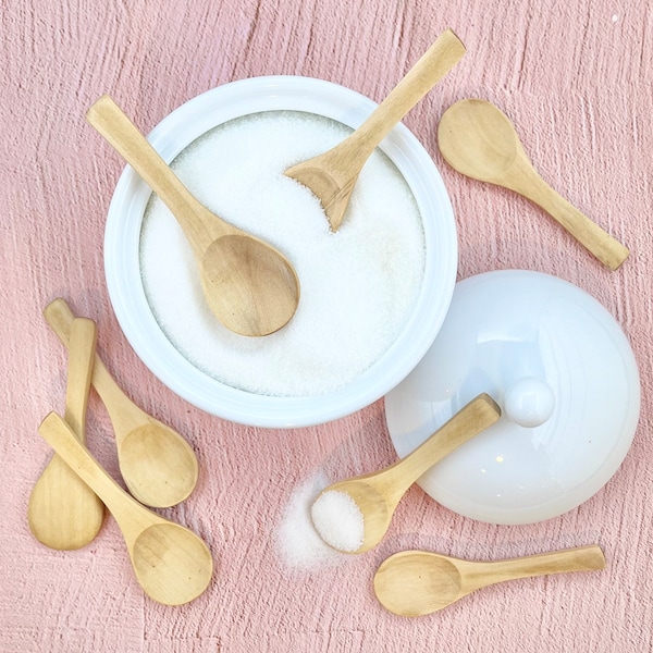 Small Wooden Spoon for Salt Spoon for Finishing Salt Jar Spoon for Spice Spoon Salt Scoop for Salt Server Finishing Salt and Pepper Spoon