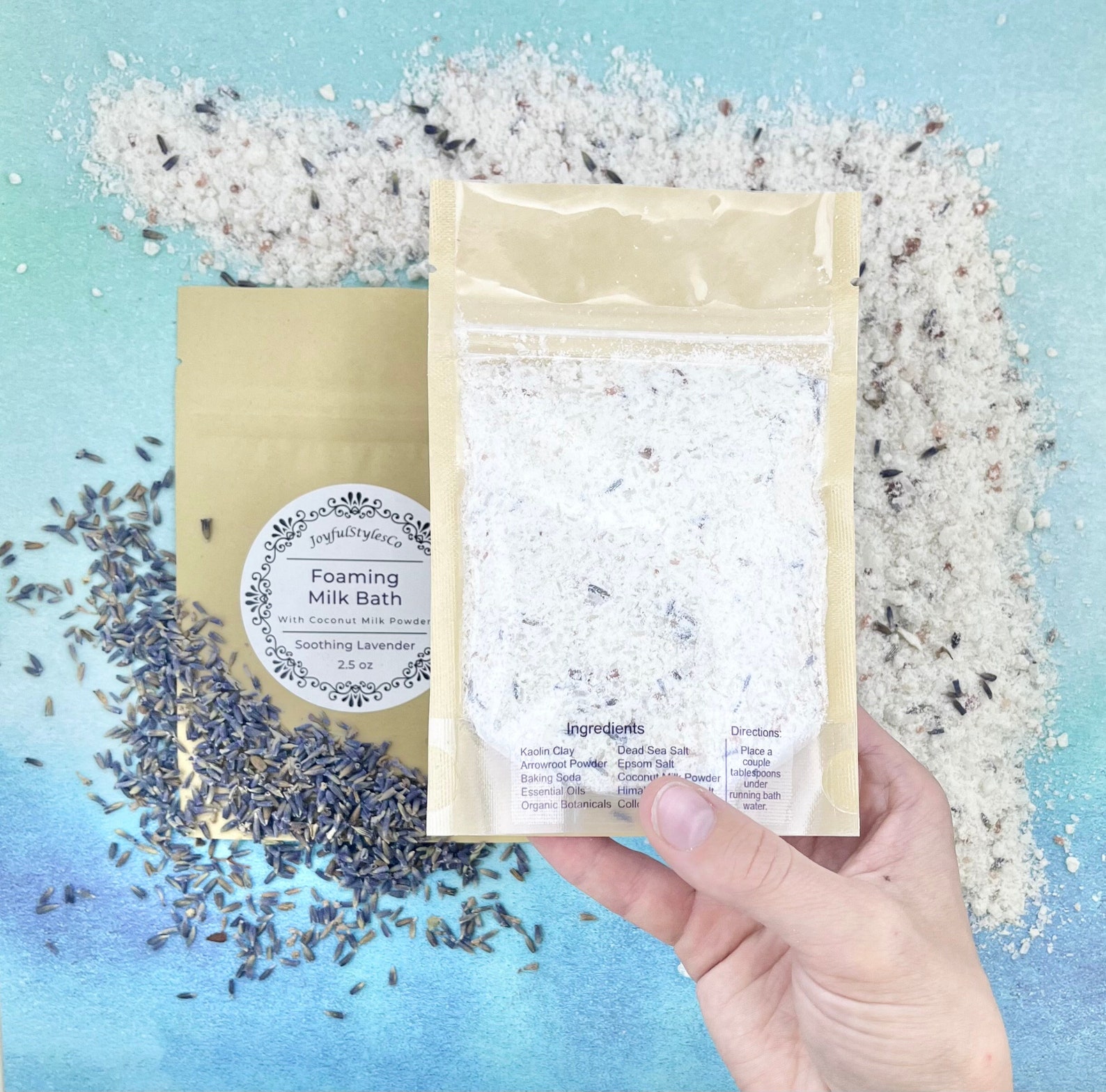 Milk Bath Party Favor Coconut Milk Powder Bath Pouch Milk Bath Soak