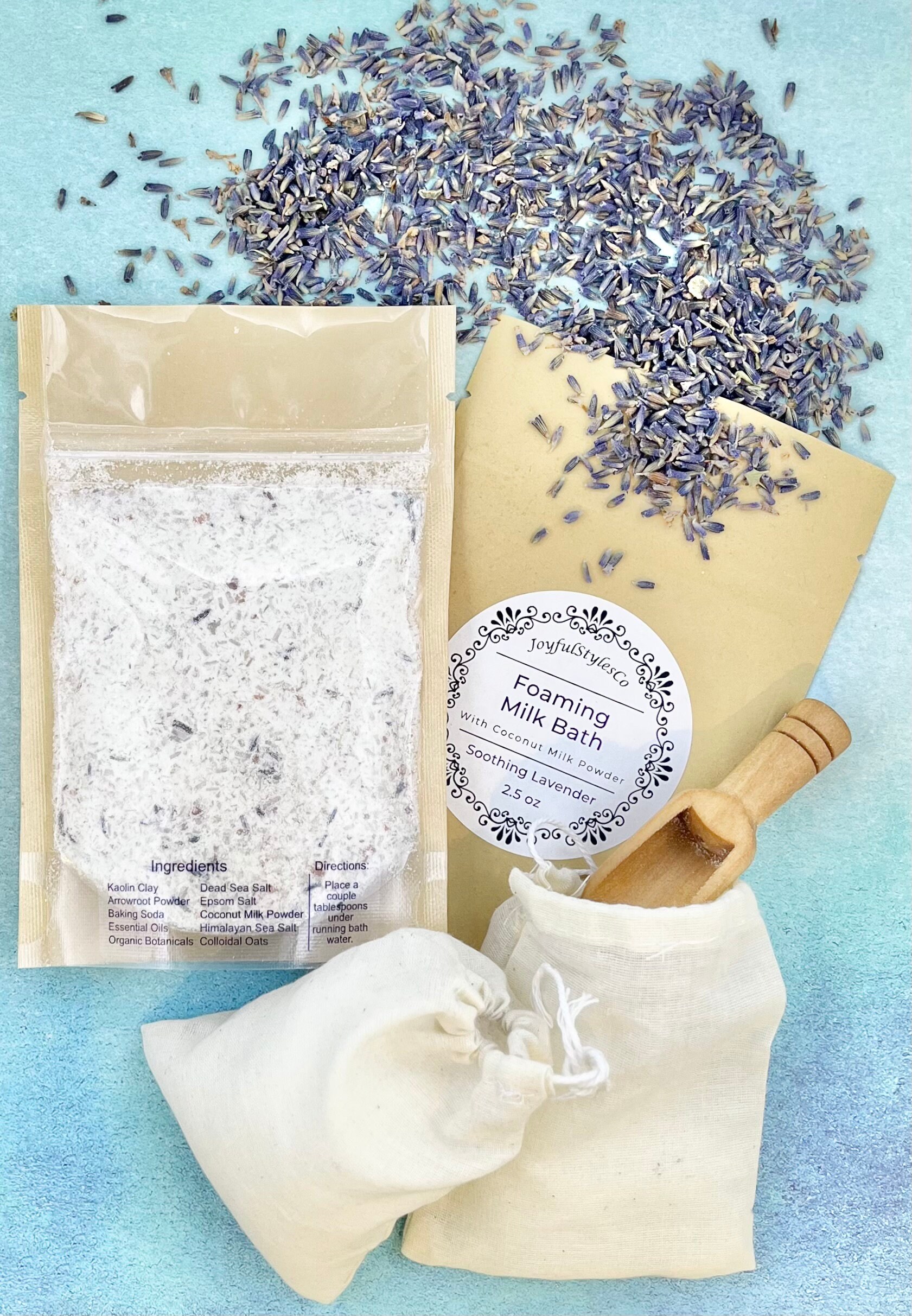 Milk Bath Party Favor Coconut Milk Powder Bath Pouch Milk Bath Soak