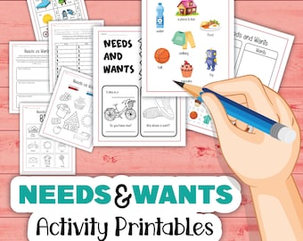 Needs and Wants Mindfulness Activity Printable