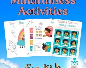 Mindfulness Activities For Kids, Printable Cards for Kids Yoga, Activities for Children