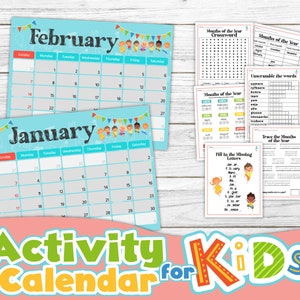 Activity Calendar For Kids