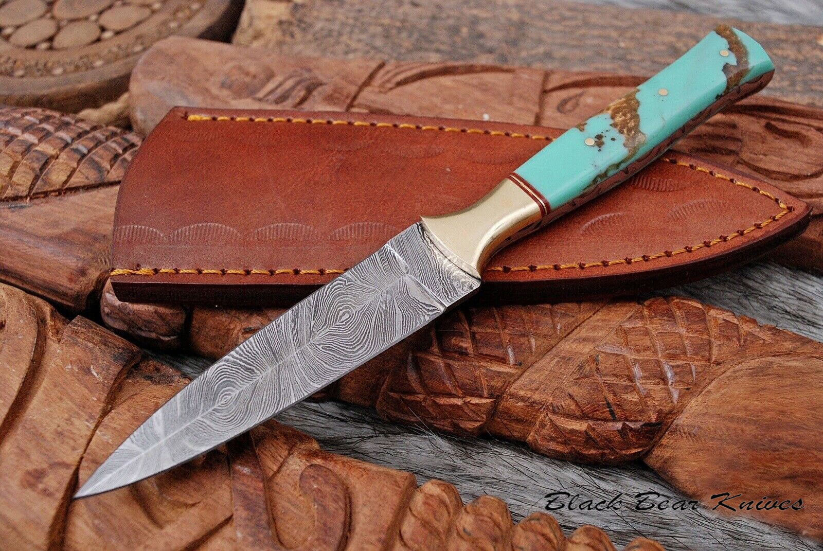 Custom Handmade Damascus Steel Throwing Boot Knife with Etsy