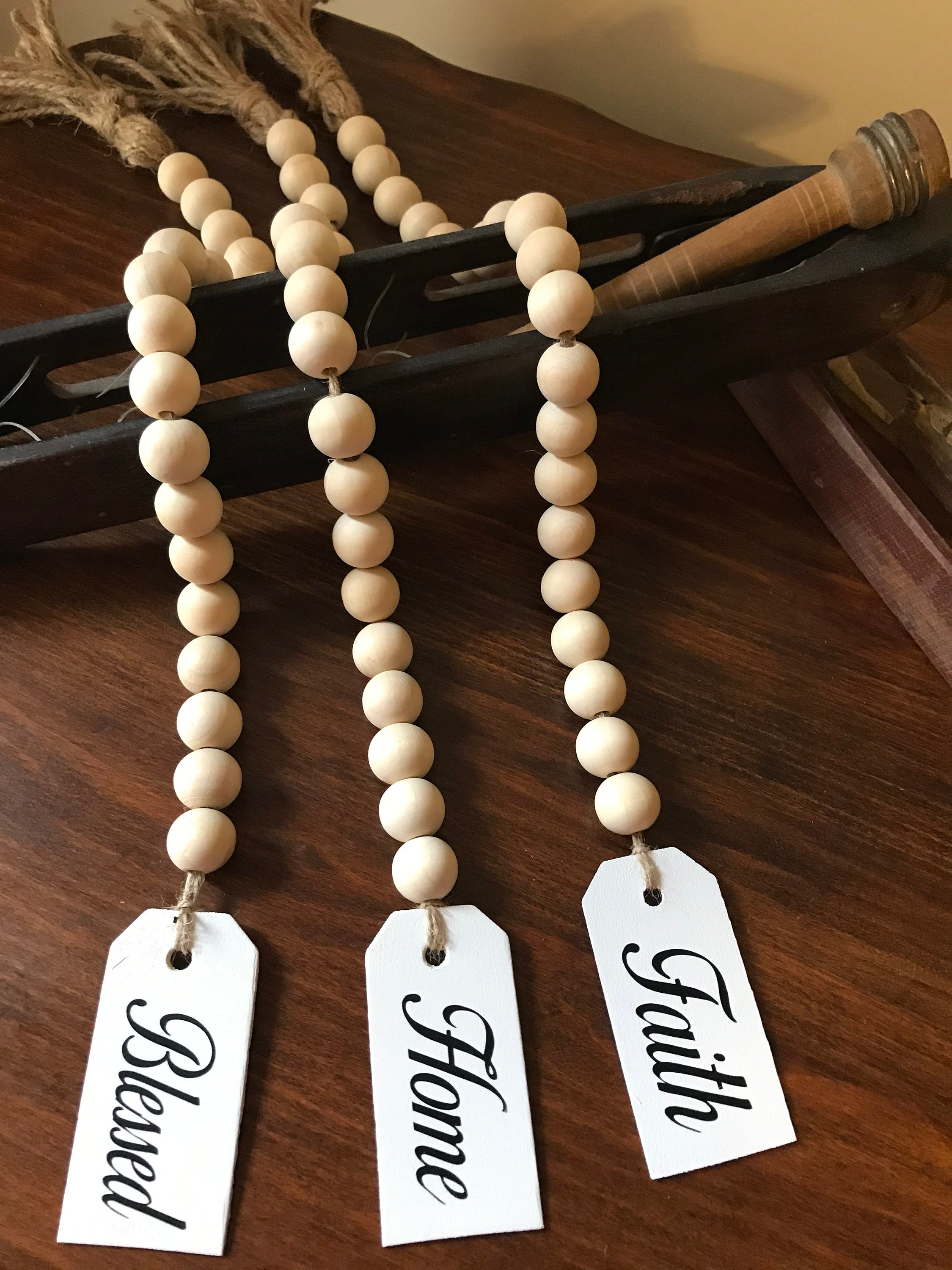 Guirnalda de cuentas de madera guirnalda de madera guirnalda | Etsy