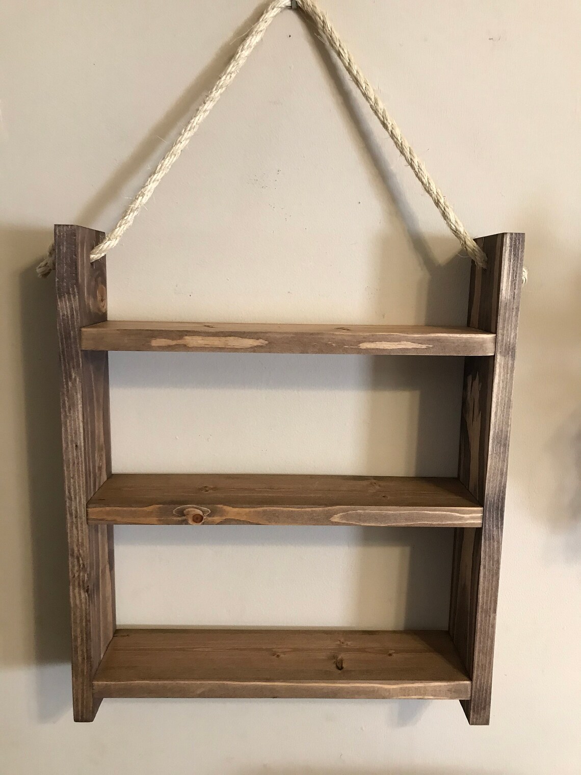 Hanging Rope Shelf Ladder Shelf Rustic Shelf Rope Shelf Etsy