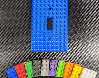Standard & Oversize Sizes: Building Block Light Switch Cover Plate. Compatible with LEGO