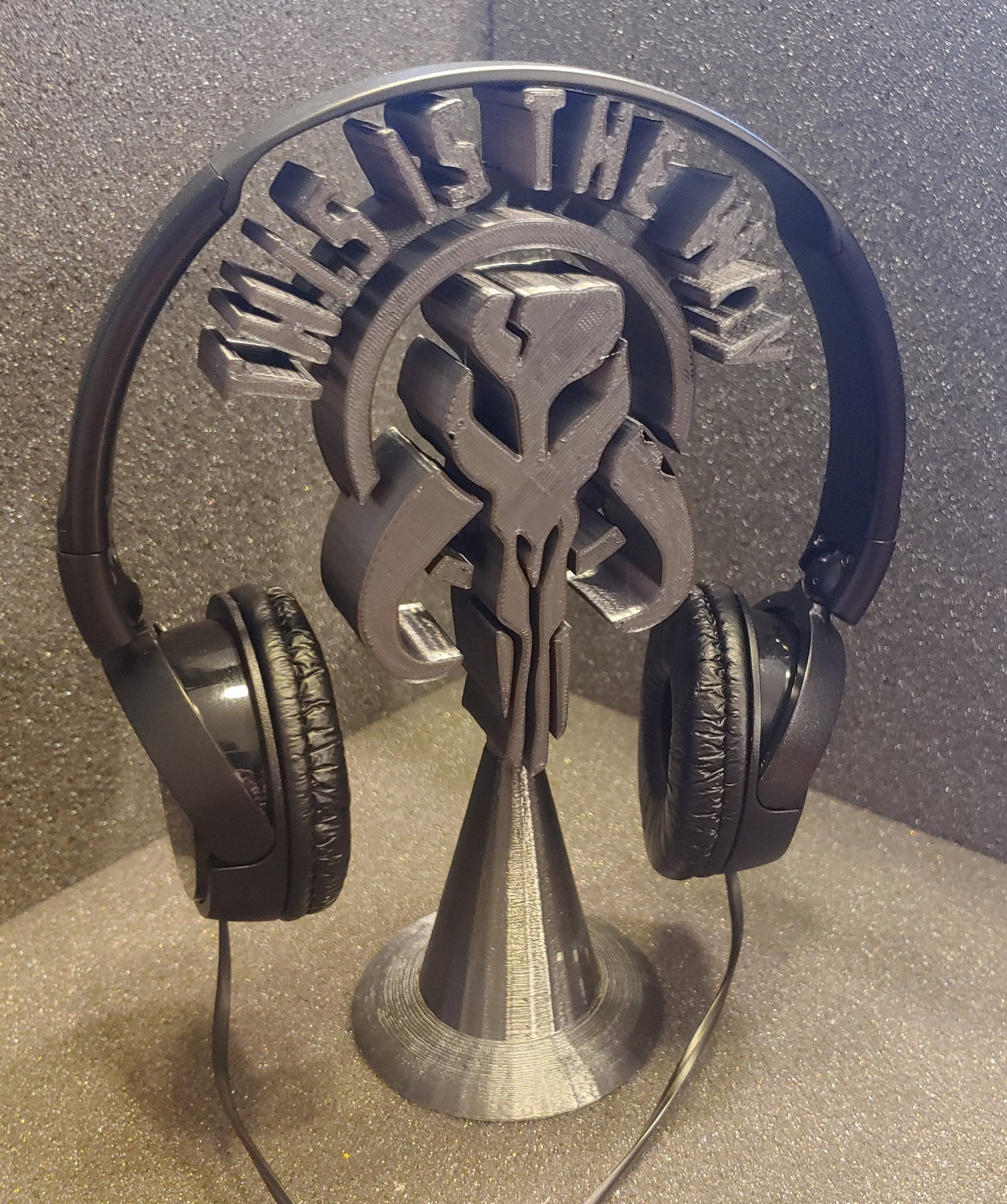 Mandalorian Headphone Stand made in USA 3D Printed Etsy