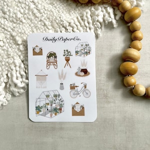 Adesivos botânicos - adesivo de planta Boho - adesivos boêmios - plantas - adesivos de vinil - estufa - jardim - minimalista