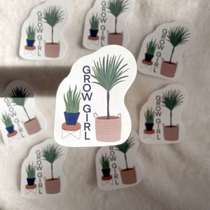 Autocollant plante - Grow Girl Plant Sticker