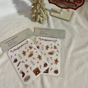 Christmas baking stickers - Autocollants de patisseries de Noël