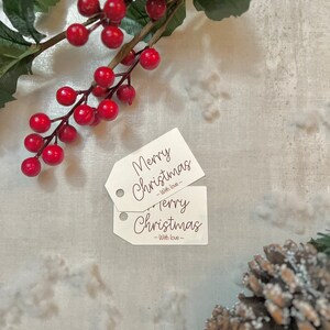 Étiquette identification / cadeau de noël / carte de remerciement / papeterie / cadeau de noël / ensemble de 10 / balises cadeaux