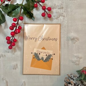 Carte de noël / carte vierge / carte de souhait / cadeau de noël / remerciements / carte au père-noël / carte de vœux