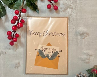 Christmas card / blank card / greeting card / christmas gift / thanks / Santa card / greeting card
