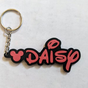 Zweifarbiger - 3D gedruckter Schlüsselanhänger - Benutzerdefinierter Namenschlüsselanhänger - Lanyard - Namensschild - Gepäckanhänger - Disney - Bundle-Bestellung nur