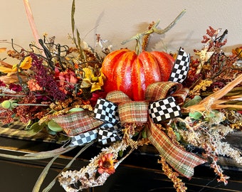 Fall centerpiece, Pumpkin decor, pumpkin centerpiece, Thanksgiving decor