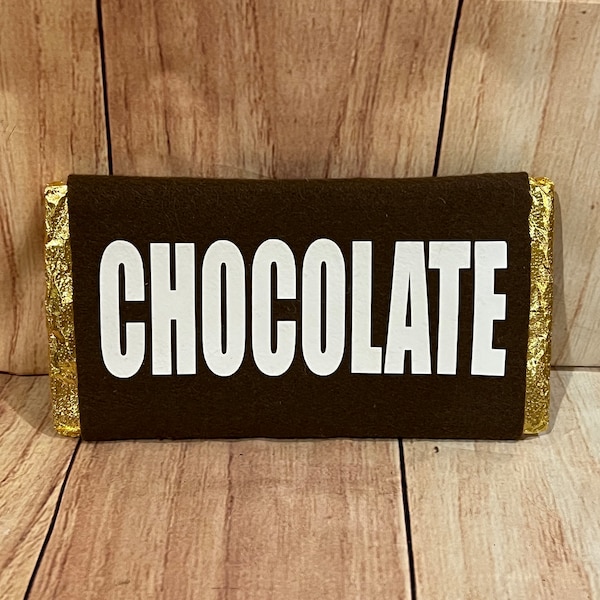 Fake chocolate bar Gold, chocolate favor, fake chocolate wreath attachment, Easter chocolate Bar