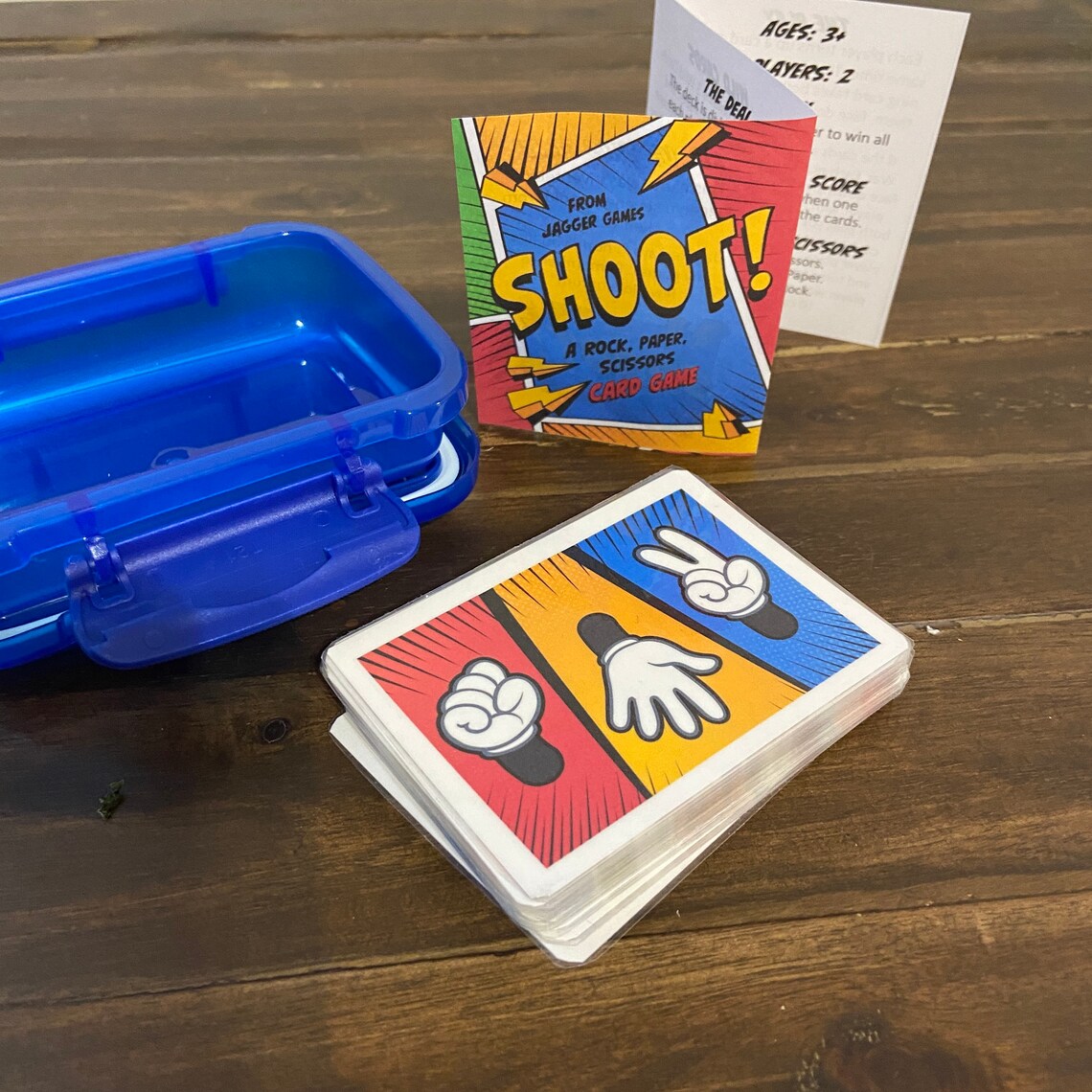 SHOOT A Rock Paper Scissors Card Game Etsy