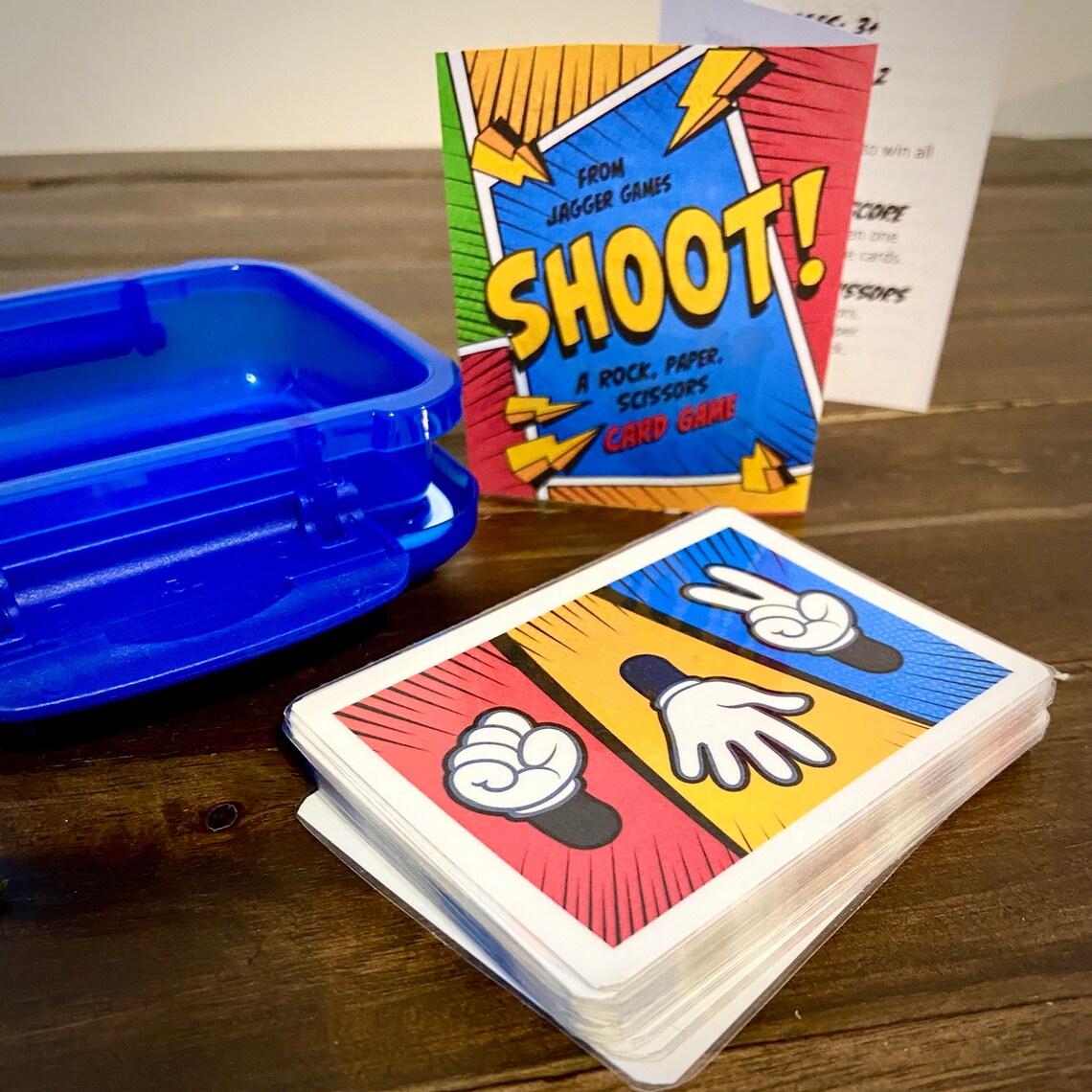 SHOOT A Rock Paper Scissors Card Game Etsy