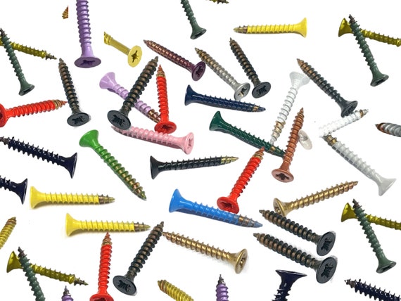 4.0x30mm PZ2 Coloured Powder Coated Screws - Painted Screws, Fixings, Fasteners, Colour Matched Mounting Screws, DIY