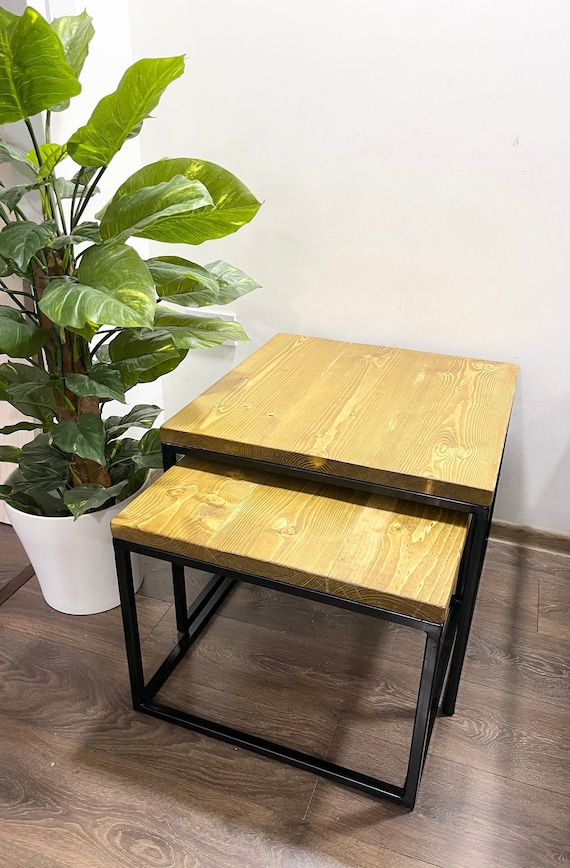 Black wood nesting tables deals