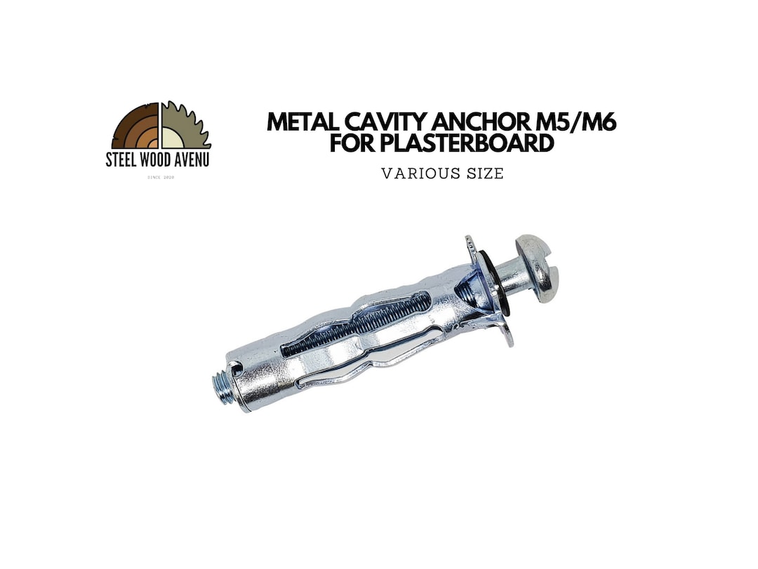 Expansion Hollow Wall Anchors M5 X 37mm, M5 X 52mm, M6 X 65mm, Steel