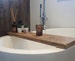 Rustic Thick Scaffold Board Bath Caddy Shelf Tray, W22cm x D3.4cm, Handmade, Reclaimed Solid Wood, Various Size and Finish 