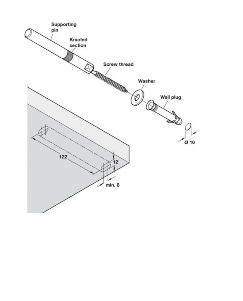 120mm Concealed Floating Shelf Bracket Hidden Fixing Screw Etsy