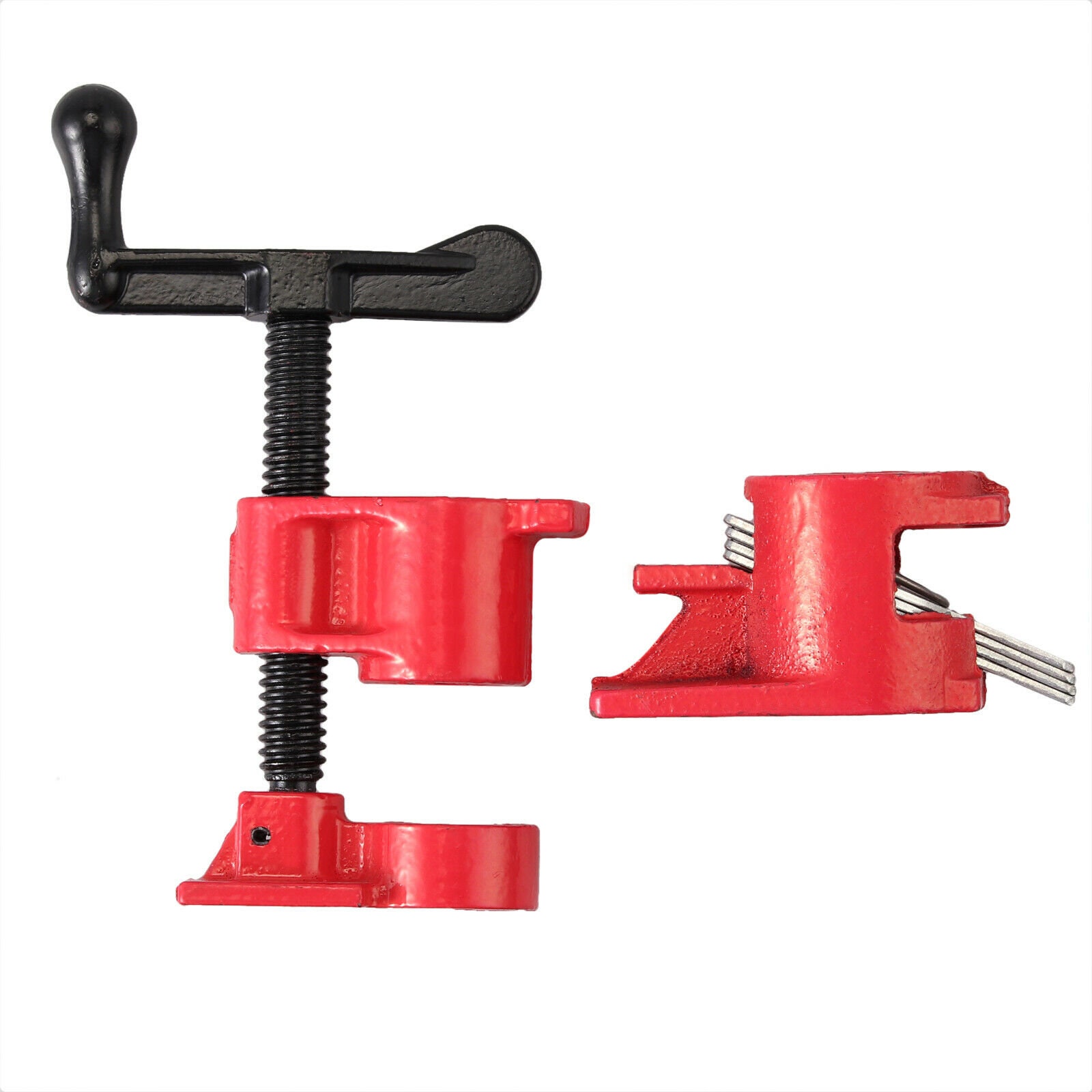 4x Sash Clamps, 3/4 Gluing Pipe Clamp Set, Cast Iron, Keep Wood Stready