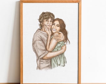 Custom Watercolor Portrait, Couple Portrait, Watercolor Painting, Portrait From Photo, Custom Family Gift, Wedding Gift, Gift For Couples