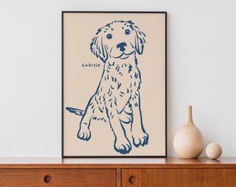 Dibujo de mascota personalizado: Retrato de perro o gato (descarga digital)