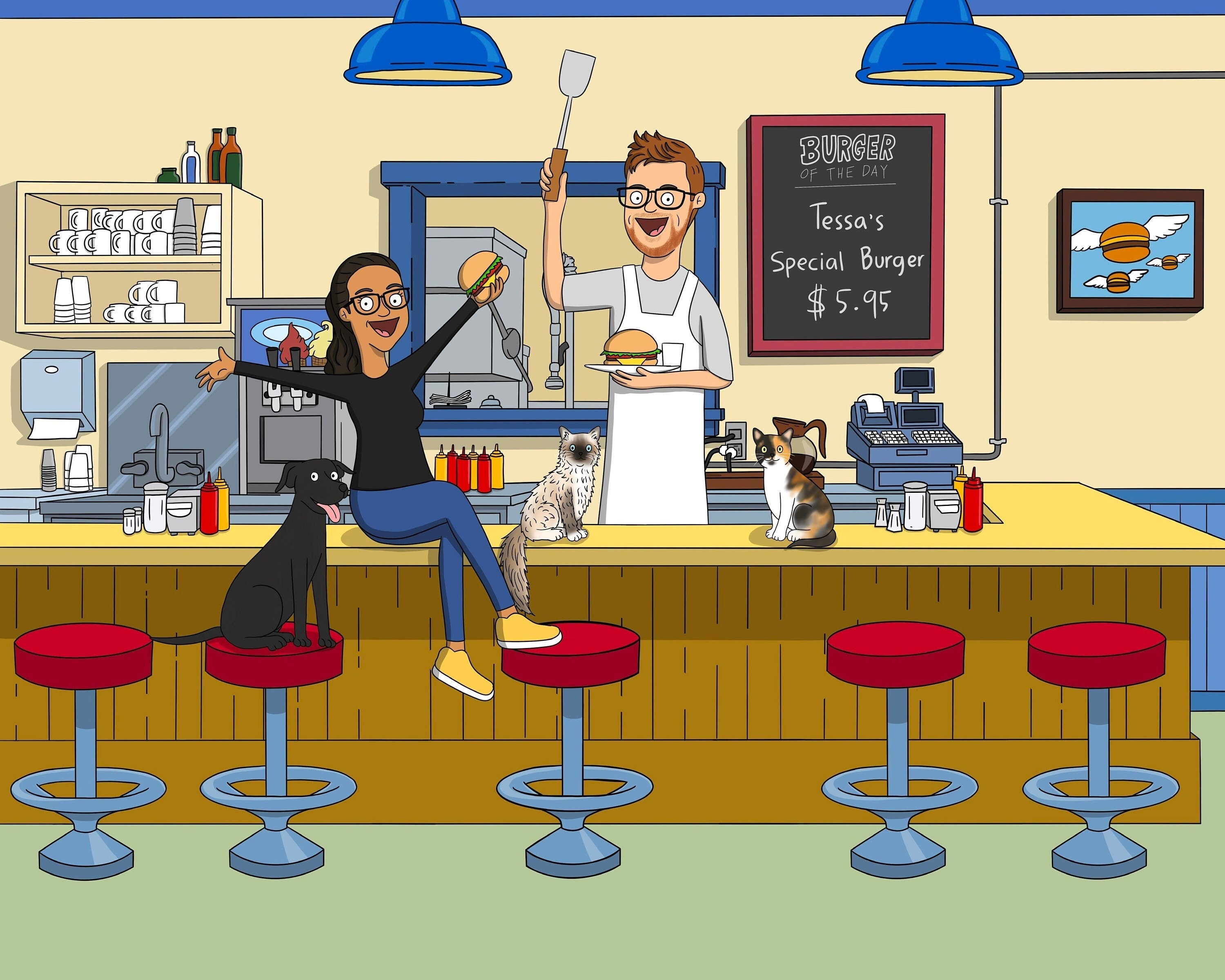 Cartoon Family Portrait - Etsy Cartoon Family Portrait - Etsy