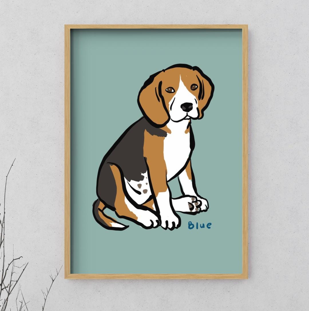 Dog Portrait, Custom Cat Portrait From Photo, Personalised Badly Drawn ...