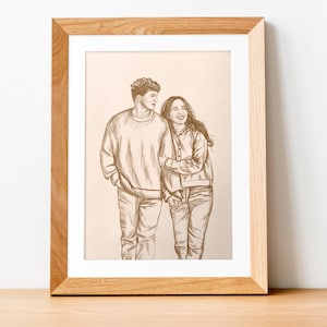 Custom Line Portrait, Couple Portrait Drawing, Line Art, Family Portrait, Minimalist Art, Cute Couple Wall Print, Custom Portrait With Pet