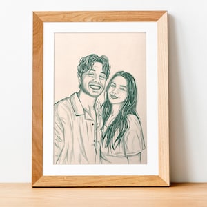Custom Line Portrait, Couple Portrait, Line Art Drawing, Family Portrait, Custom Minimalist Art, Personalized Portrait With Pet, Custom Gift