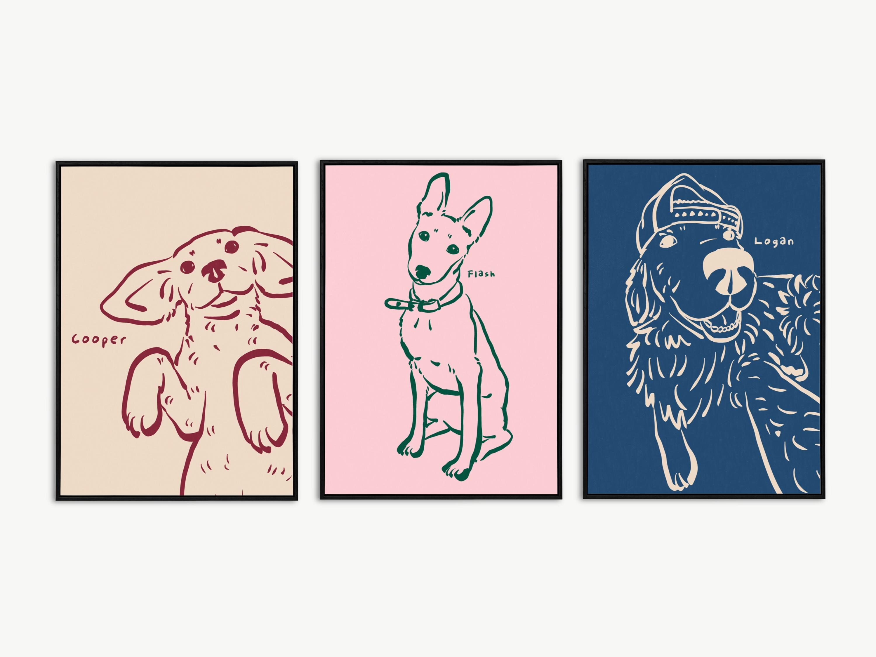Custom Pet Portrait, Badly Drawn Pet Portrait, Custom Dog Line Drawing ...