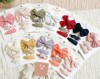 Baby/Toddler Kids Hair Clips Barrettes| Hair Bows | Little Girl Hair Bows set 3pcs| Baby Shower Gift | Newborn Gift