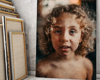 Custom Oil Painting Portrait from Photo: Family, Kids, Pets