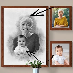 Custom Memorial Portrait: Combine Photos of Loved Ones (Digital File)