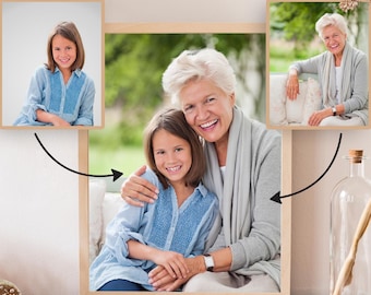 Bring Someone Into Your Photo • Seamless Photo Blending • Custom Tribute Artwork • Digital Download