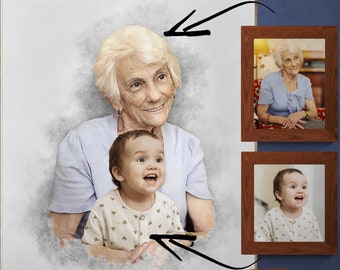 Combine Photos - Custom Memorial Portrait: Add Deceased Loved One to Photo
