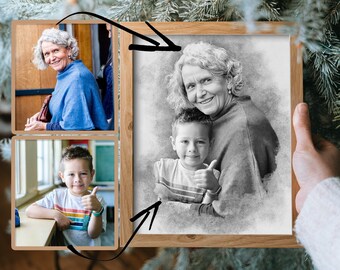 Add Deceased Loved One to Photo - Add Person to Photo - Family Portrait From Photos - Combine Photos -Gift for Mom and Dad - Add Someone
