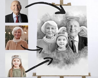 Memorial Portrait: Add Deceased Loved One to Photo (Digital File)