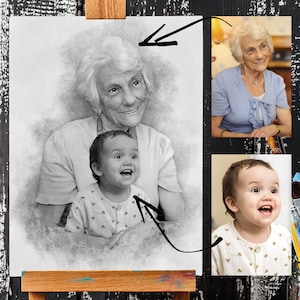 Add person to Photo - Personalized Memorial Portrait image 2