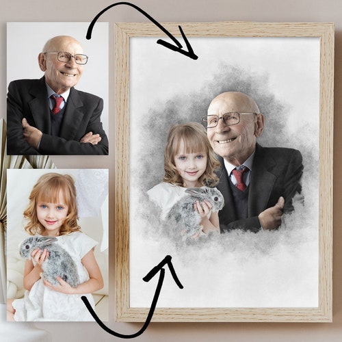 Add Deceased Loved One to Photo Memorial Gift Add Person to Etsy