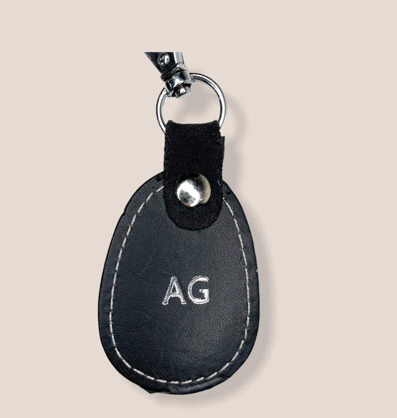 leather charm English Bulldog luxury leather keychaincharm