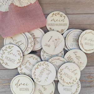 Meilensteinkarten, Holz, Baby, Meilensteine, Geburt, Baby, Fotos, Babyparty, Geschenk zur Geburt