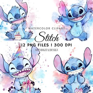 12 Stich Splash und Aquarell Clipart, PNG, digitales Design, hohe Auflösung, Sublimation, Sofort Download, kommerzielle Nutzung