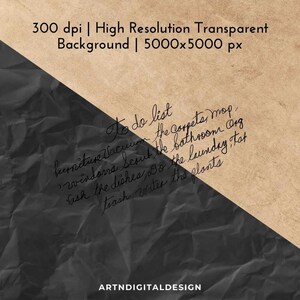 Cursive Handwriting Overlays, PNG Files, Vintage Letters for Junk ...